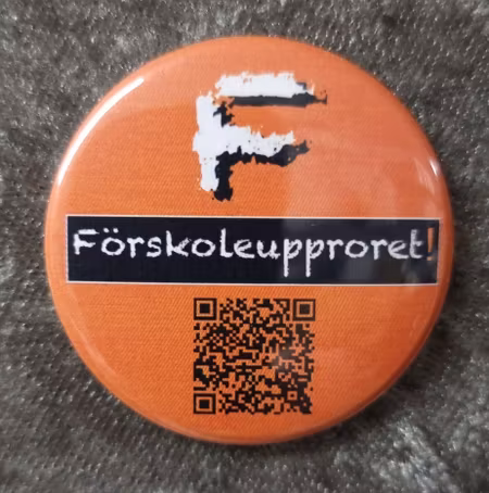 Magnet "Förskoleupproret!" 44mm