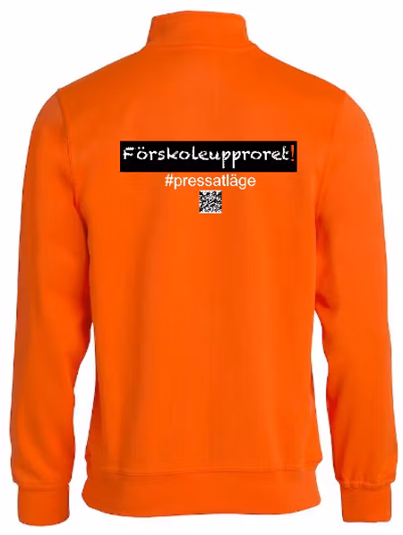 Sweatshirt Halv-Zip "Förskoleupproret!"