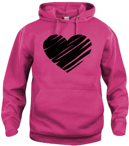 Hoodtröja Basic "Hjärta"