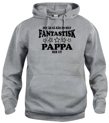 Hoodtröja Basic "Fantastisk Pappa"