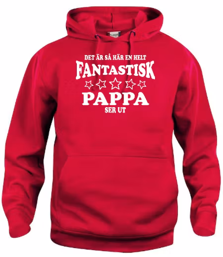 Hoodtröja Basic "Fantastisk Pappa"