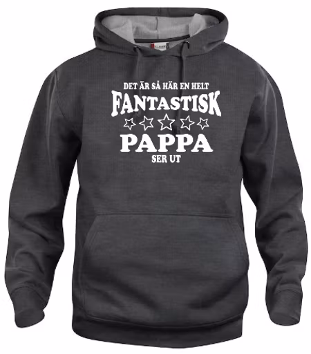 Hoodtröja Basic "Fantastisk Pappa"