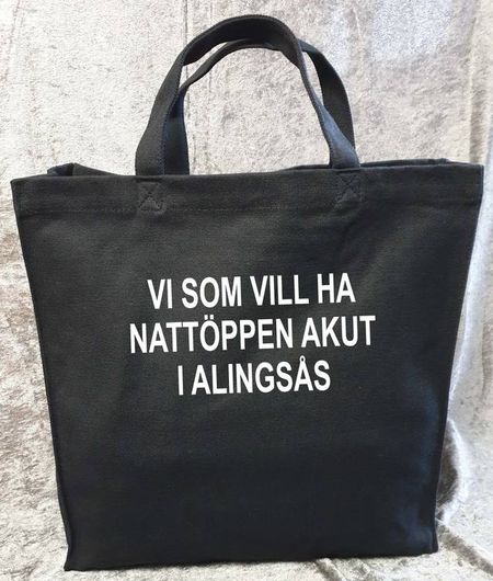 Svart Tygkasse Kraftig "Nattöppen Akut Alingsås"
