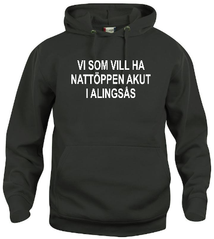 Hoodtröja "Nattöppen Akut Alingsås"
