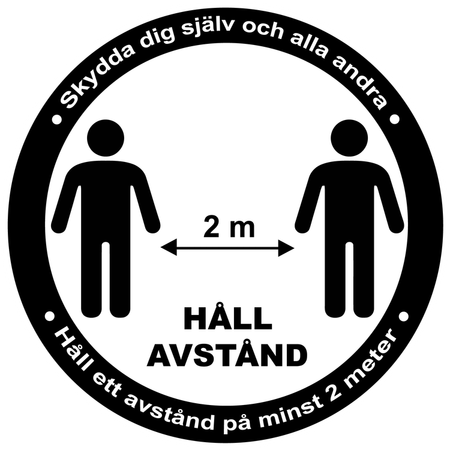 Hoodtröja Basic "Håll avstånd"
