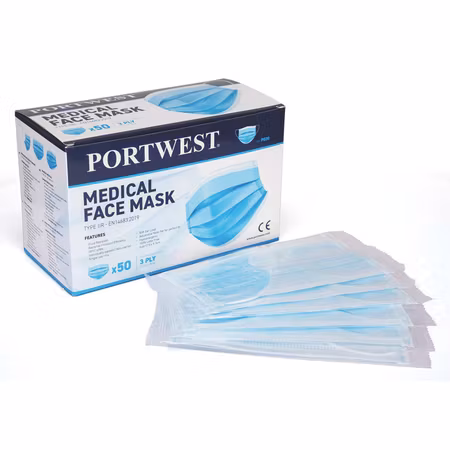 Medicinsk Munskydd IIR 50-pack