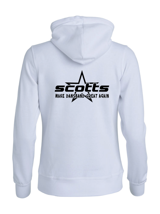 Vit Dam Hoodjacka "SCOTTS" Rygg