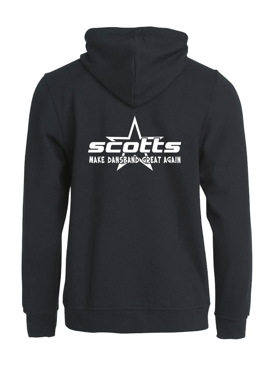 Svart Hoodjacka "SCOTTS" Rygg