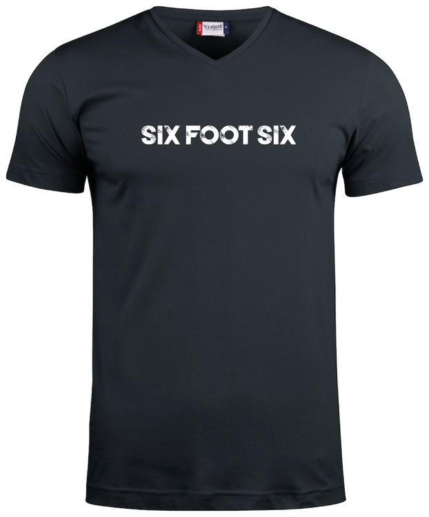Svart V-hals T-shirt "SFS LOGO"