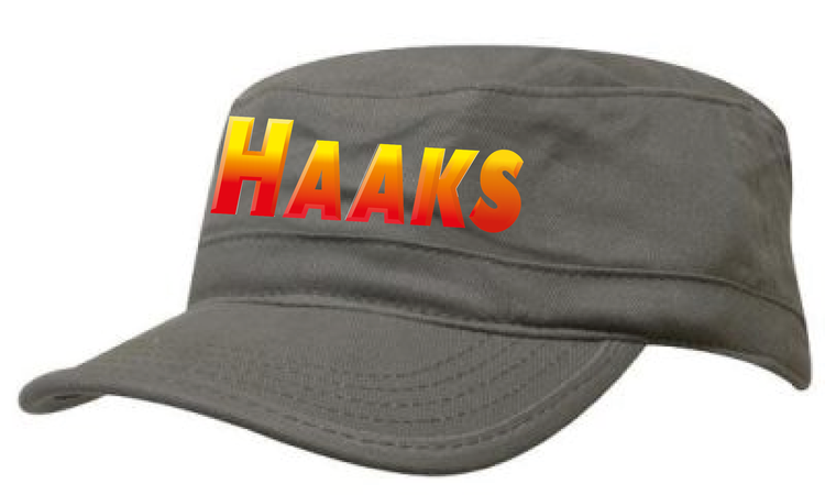 Khaki Army Keps "HAAKS LOGO"