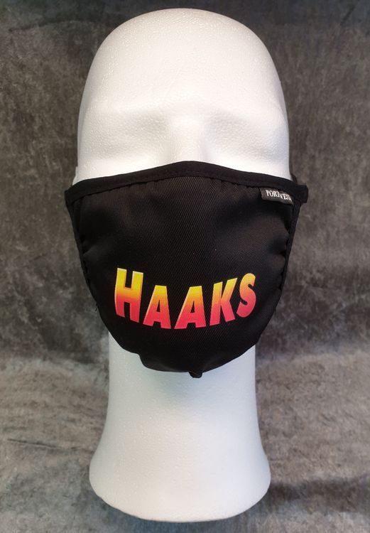 Svart Tygmunskydd "HAAKS LOGO"