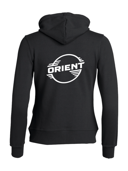 Svart Dam Hoodjacka "ORIENT" Fram & Rygg