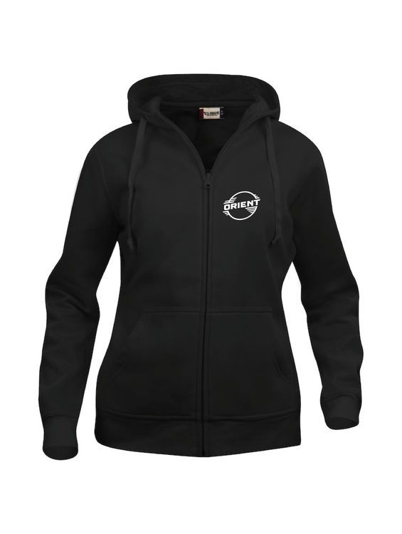 Svart Dam Hoodjacka "ORIENT" Fram & Rygg