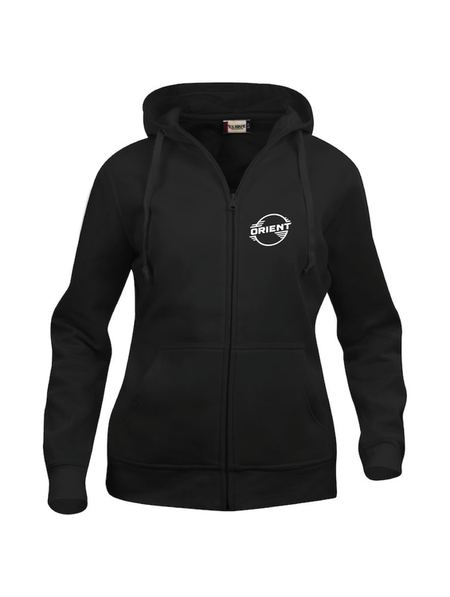 Svart Dam Hoodjacka "ORIENT" Fram & Rygg