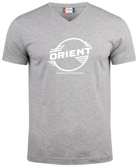 Grå V-hals T-shirt "ORIENT Blekinge"