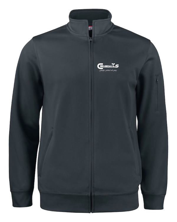 Svart Cardigan Active "Glädje, gåshud och gung" Fram & Rygg