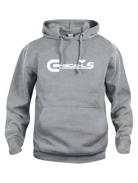 Grå Hoodtröja Basic "Engdahls Logo"