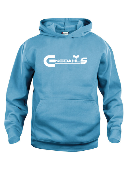 Turkos Hoodtröja Basic "Engdahls Logo