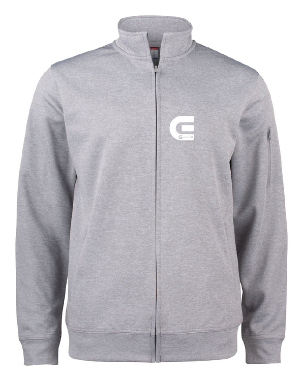 Grå Cardigan Active "E-Logo" fram