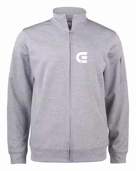 Grå Cardigan Active "E-Logo" fram