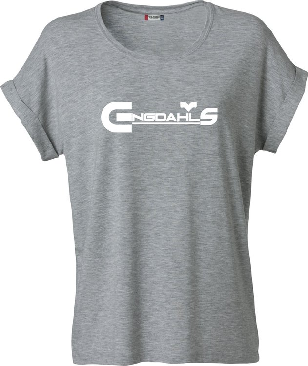 Grå Dam T-shirt Katy "Engdahls Logo"