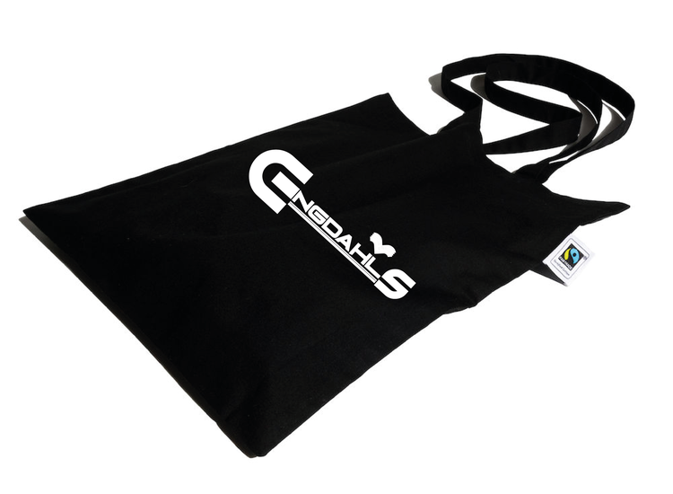 Svart Bomullskasse Fair Trade "Engdahls Logo"