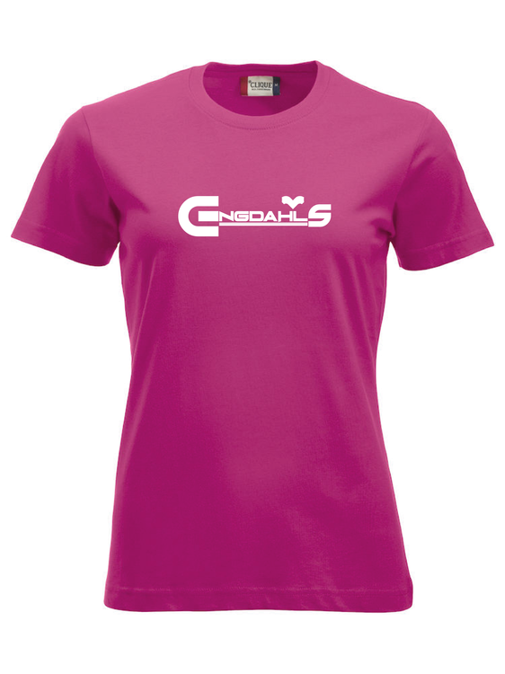 Cerise Dam T-shirt "Engdahls Logo"
