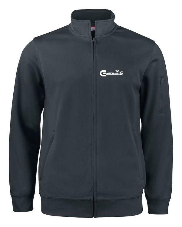 Svart Cardigan Active "Engdahls Logo" Fram & Rygg