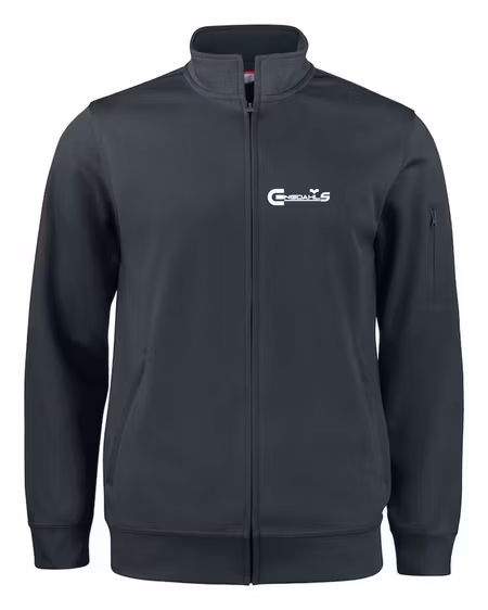 Svart Cardigan Active "Engdahls Logo" fram