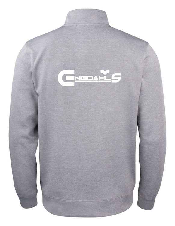 Grå Cardigan Active "Engdahls Logo rygg