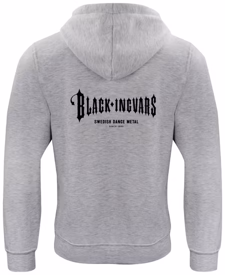 Grå HOODTRÖJA rygg "BLACK-INGVARS"