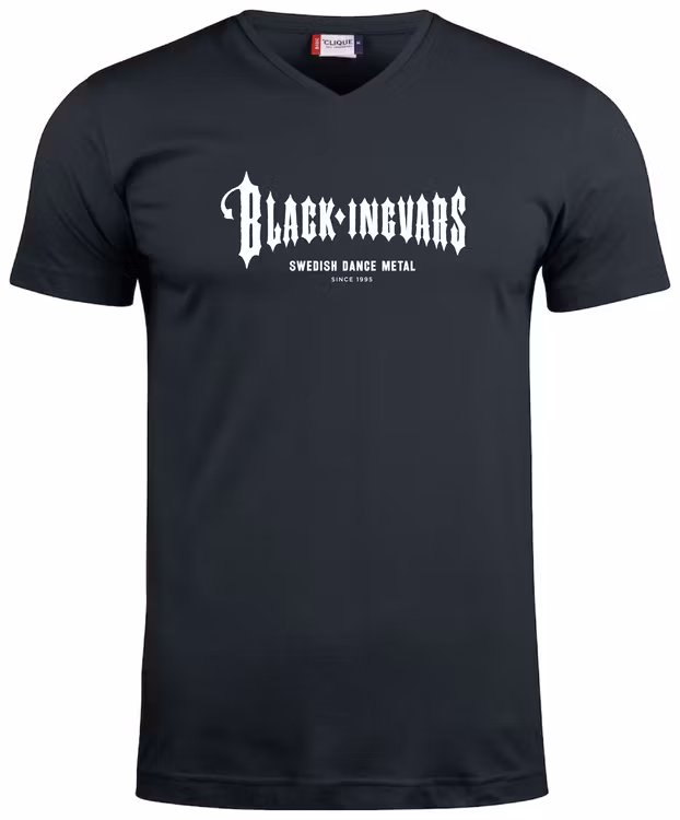 Svart V-hals T-SHIRT "BLACK-INGVARS"