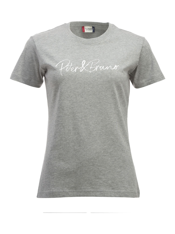 Grå Dam T-SHIRT "Peter & Bruno"