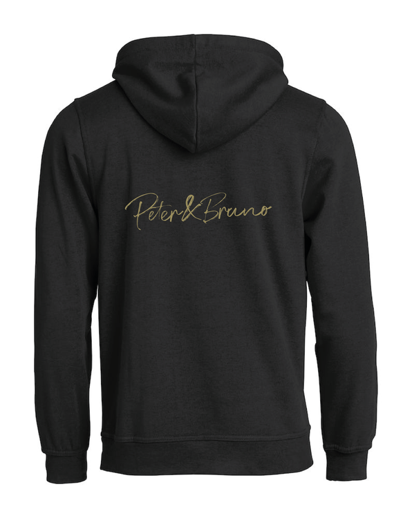 Svart HOODTRÖJA rygg "Peter & Bruno"