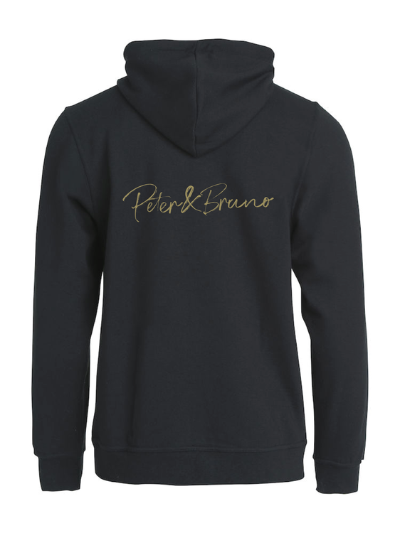 Svart HOODJACKA rygg "Peter & Bruno"