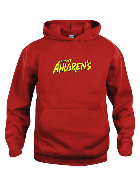 Röd Junior Hoodtröja Basic "Micke Ahlgrens"