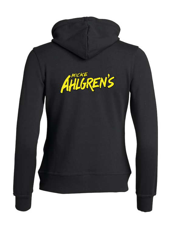 Svart Dam Hoodjacka "Micke Ahlgrens" rygg