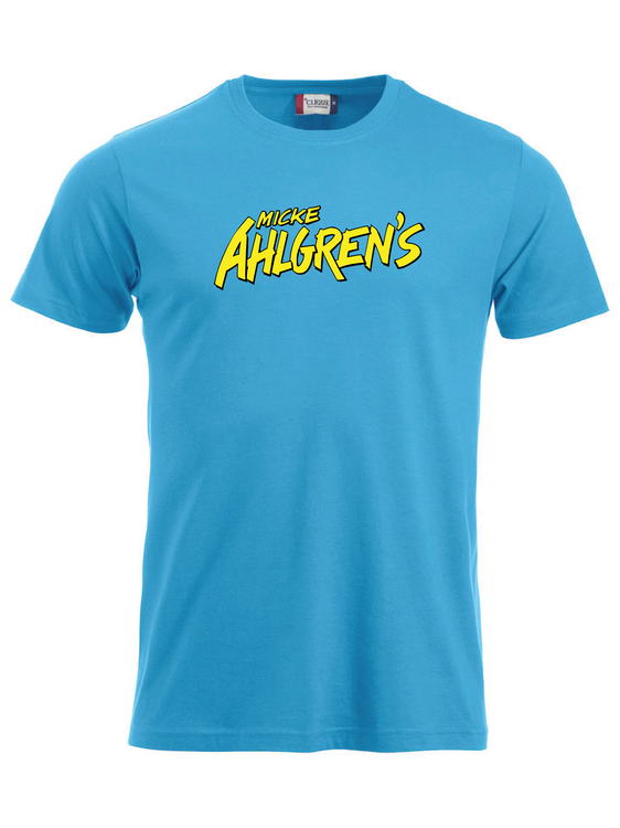 Turkos T-shirt "Micke Ahlgrens"