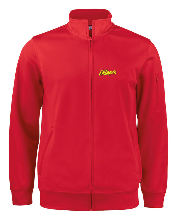 Röd Cardigan Active "Micke Ahlgrens" fram
