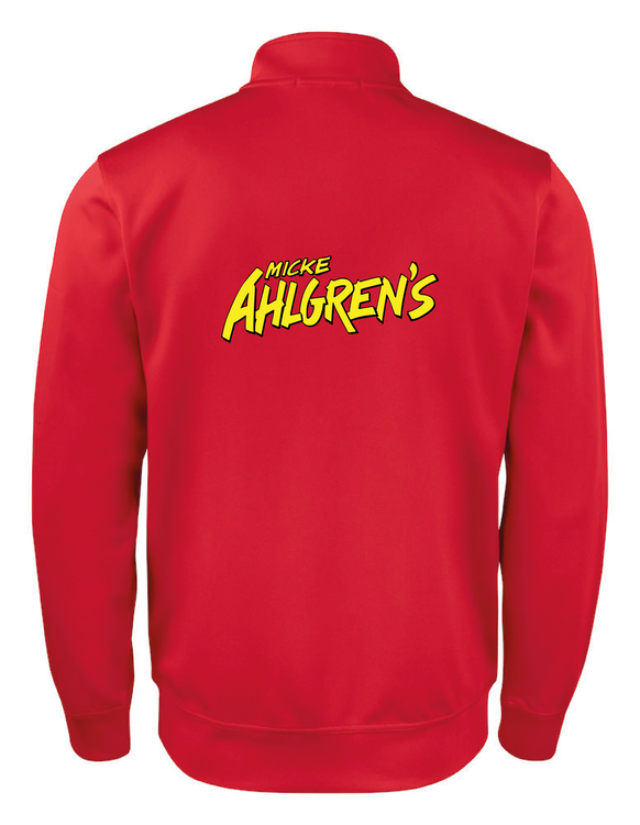 Röd Cardigan Active "Micke Ahlgrens" rygg