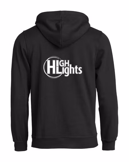Svart HOODTRÖJA "HIGHLIGHTS" rygg