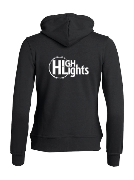 Svart Dam HOODJACKA "HIGHLIGHTS" rygg