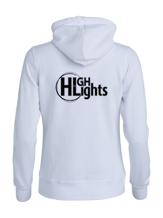 Vit Dam HOODJACKA "HIGHLIGHTS" rygg