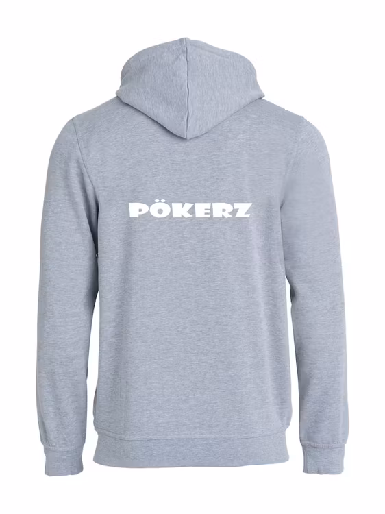 Grå HOODJACKA "PÖKERZ" rygg