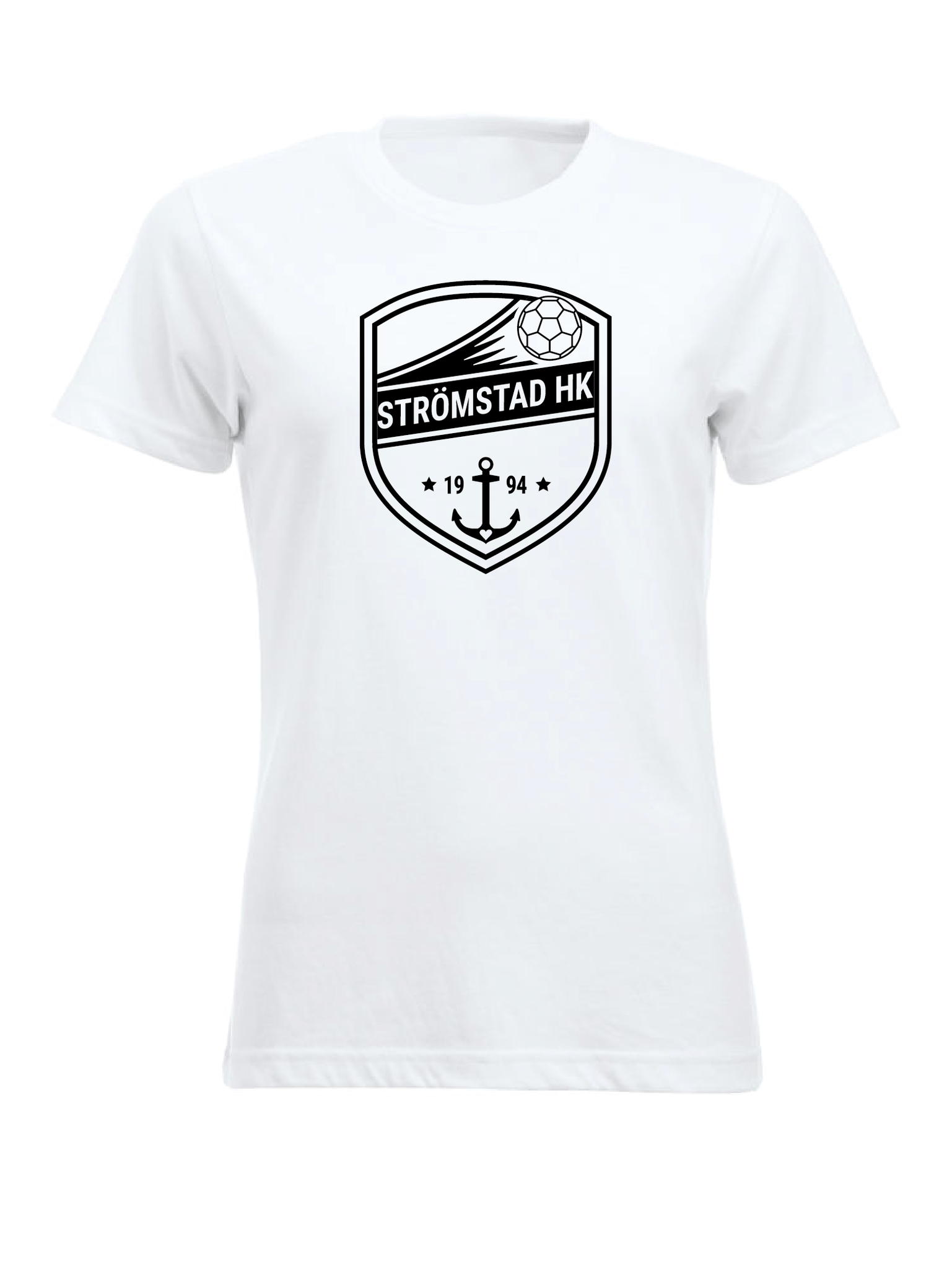 Vit Dam T-shirt "SHK Stor Svart"