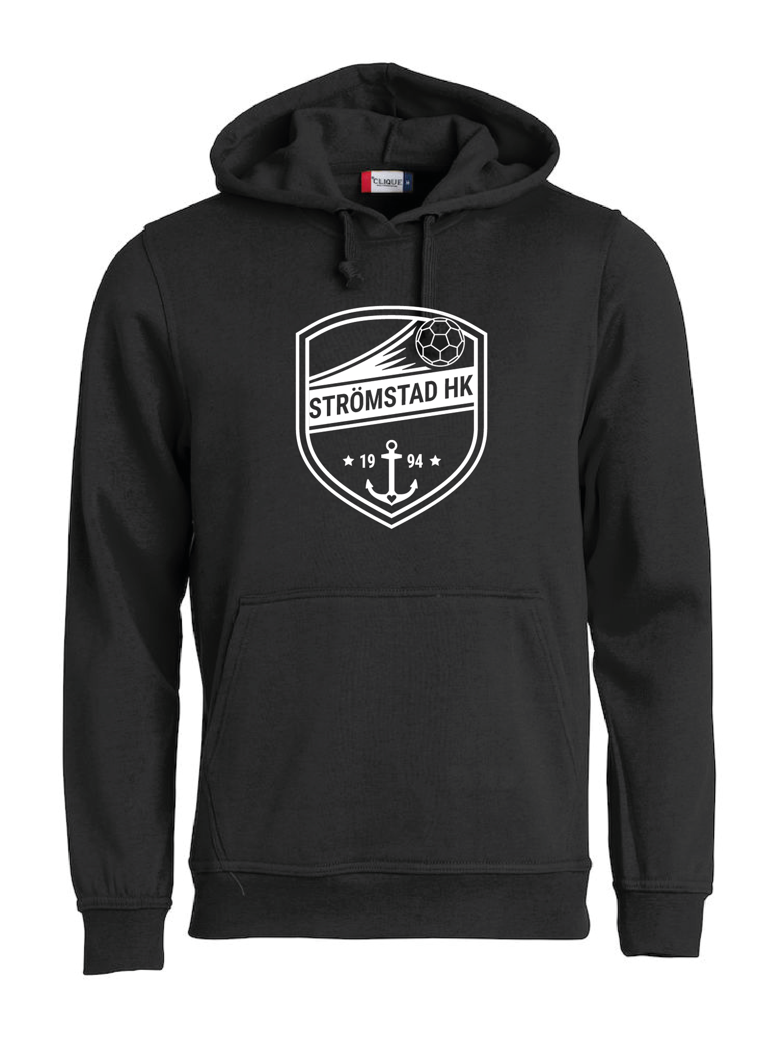 Svart HOODTRÖJA "SHK Stor Vit"