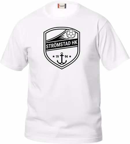 Vit Junior T-shirt "SHK Stor Svart"