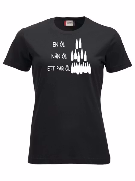 Dam T-shirt "ÖL-LOGIK"