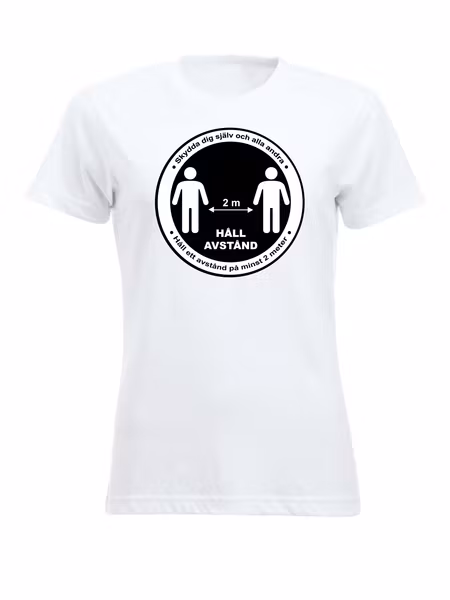 Dam T-shirt "HÅLL AVSTÅND x 2"