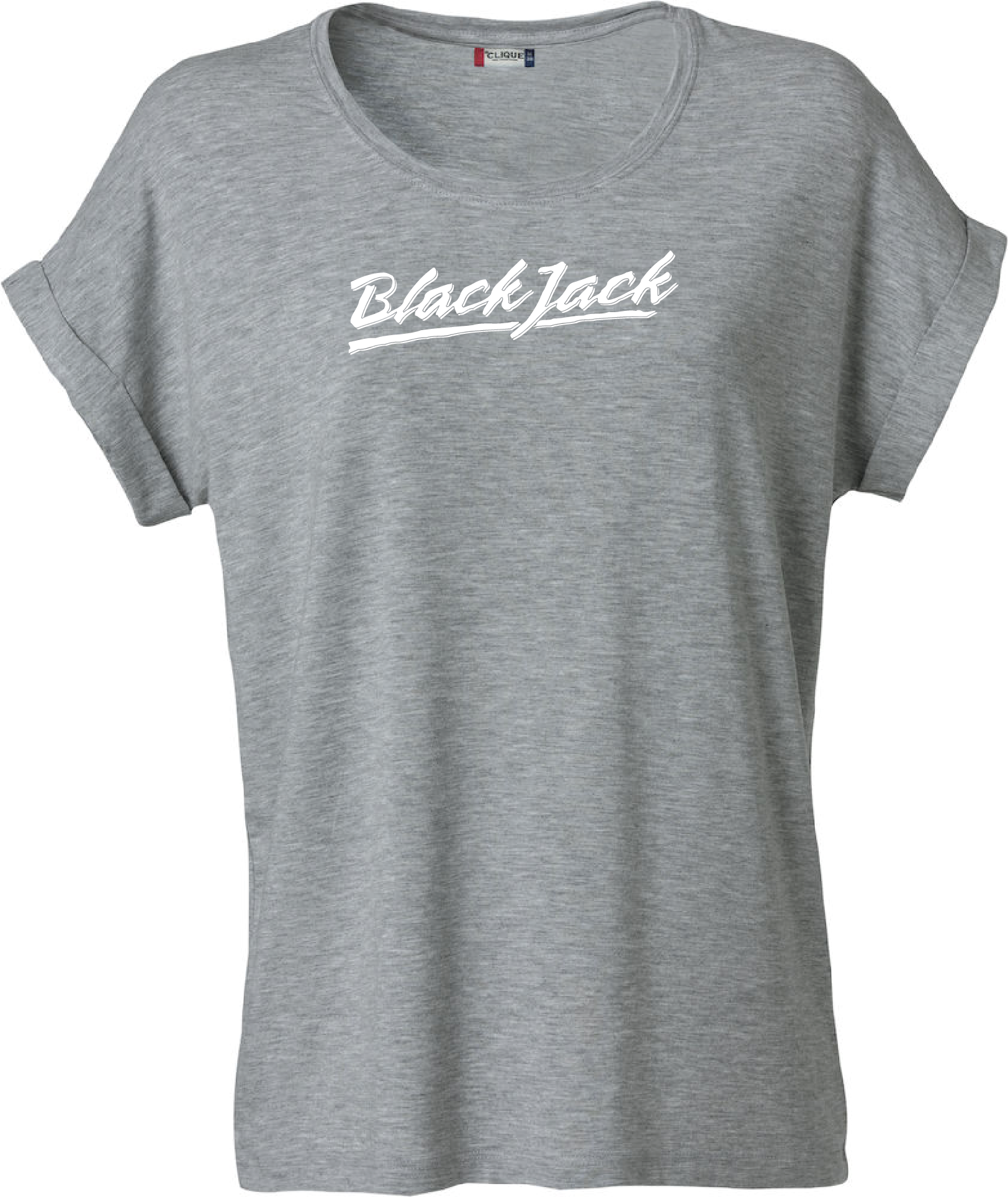 Grå Dam T-shirt Katy "Black Jack"